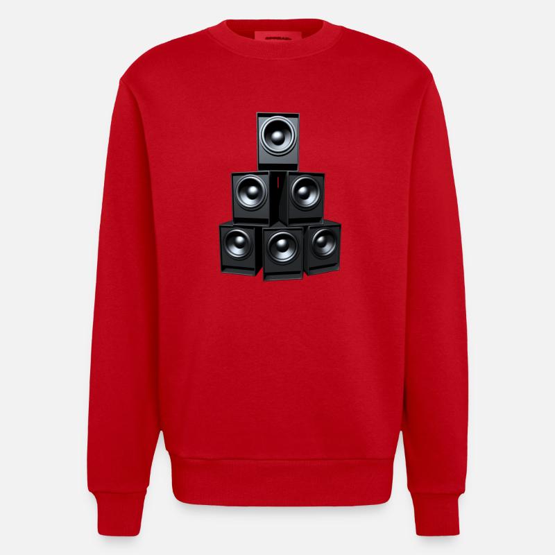 Basse Pyramide - Sweat bio épais oversize fabriqué en UE - rouge