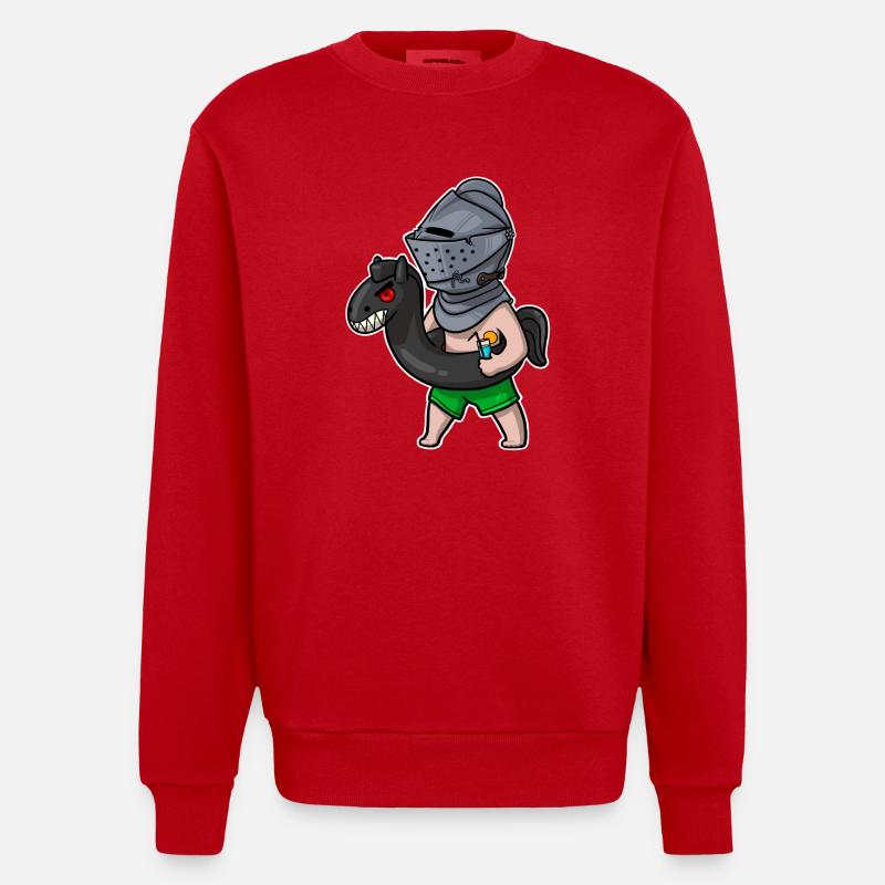 HEMA Sommer - Heavyweight Oversized Organic Crew Neck Made in EU - Rot