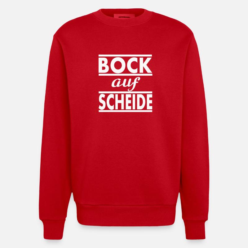 Bock aud Scheide - Heavyweight Oversized Organic Crew Neck Made in EU - Rot