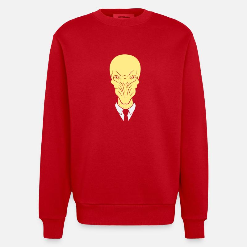le silence tombera - Sweat bio épais oversize fabriqué en UE - rouge