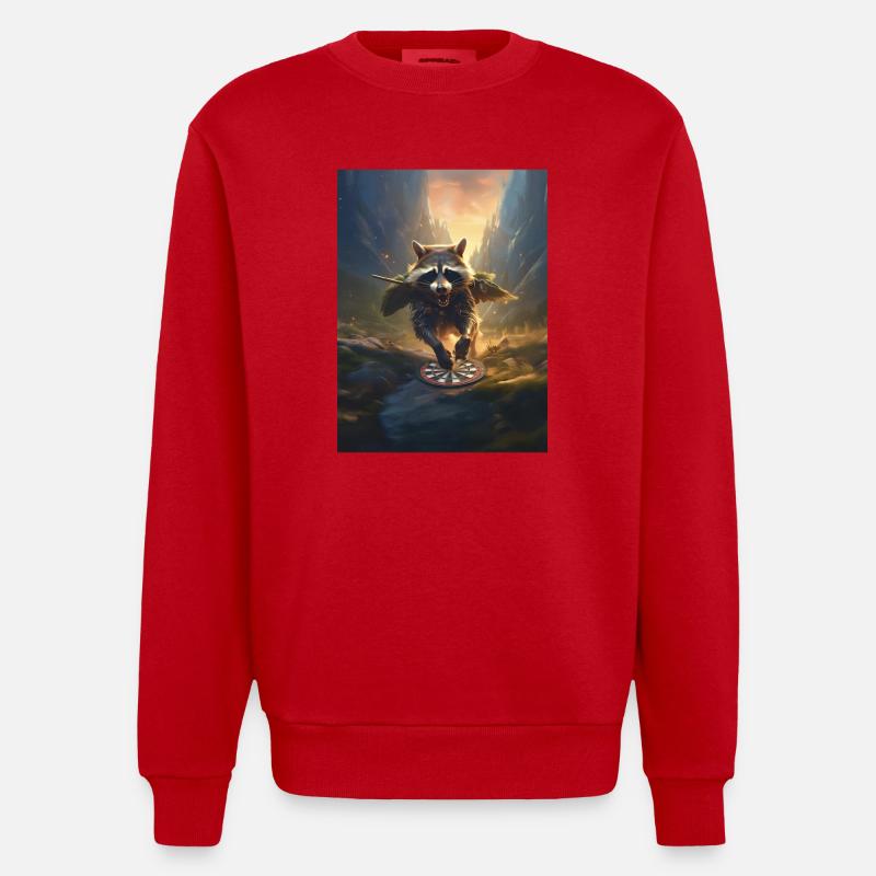 Dartrocket - Heavyweight Oversized Organic Crew Neck Made in EU - Rot