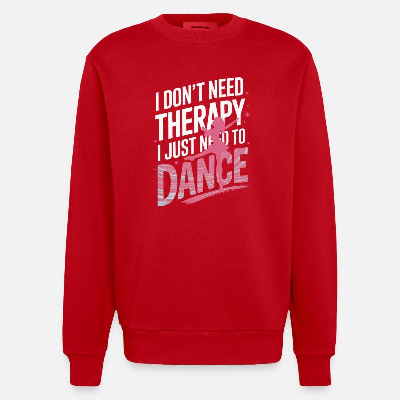 Dancing Dancers Dancing - Heavyweight Oversized Organic Crew Neck Made in EU - red