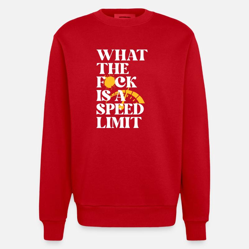 Auto - Heavyweight Oversized Organic Crew Neck Made in EU - Rot