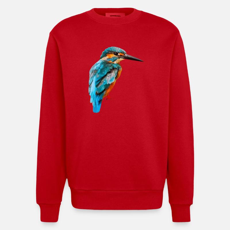063 - Eisvogel - Heavyweight Oversized Organic Crew Neck Made in EU - Rot