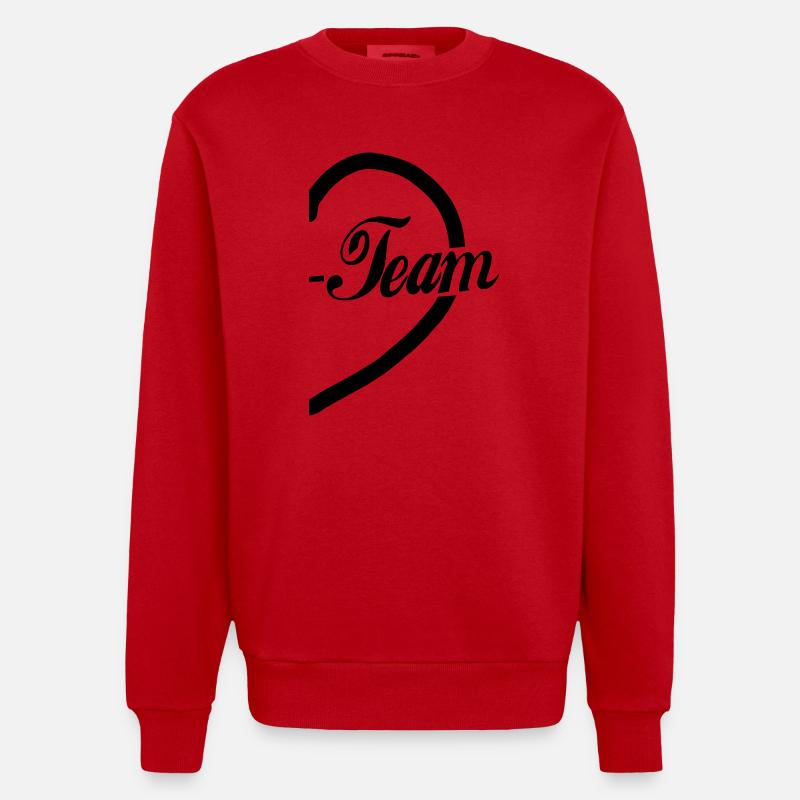 Cœur d’équipe - Sweat bio épais oversize fabriqué en UE - rouge