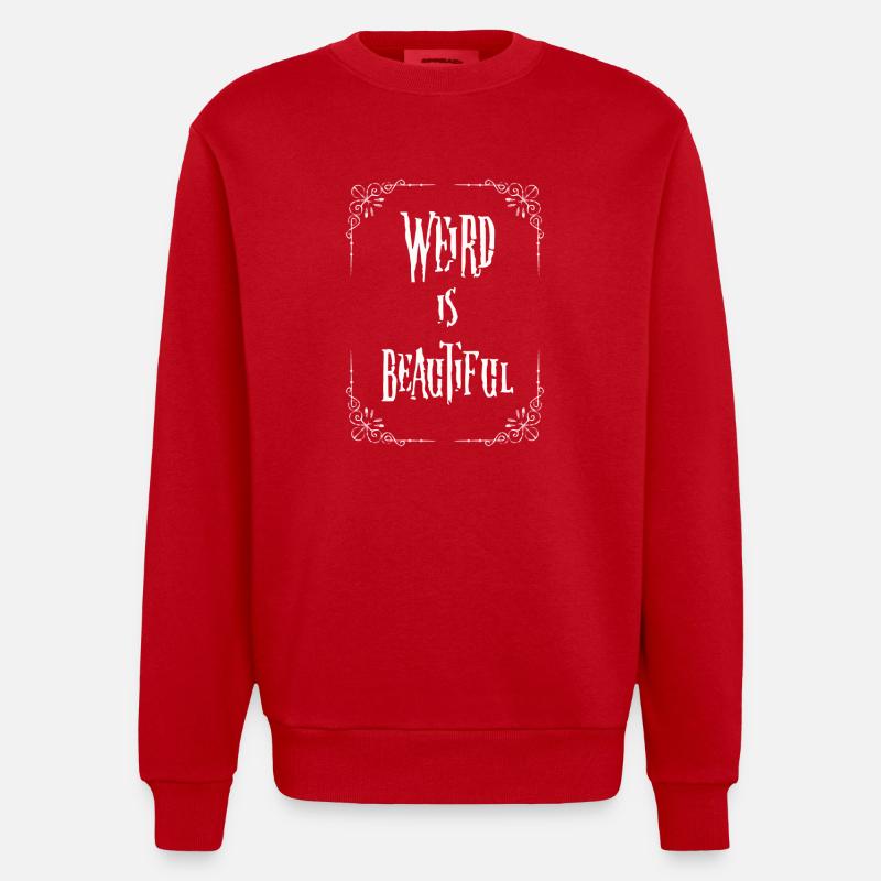 L’étrange est beau - Sweat bio épais oversize fabriqué en UE - rouge