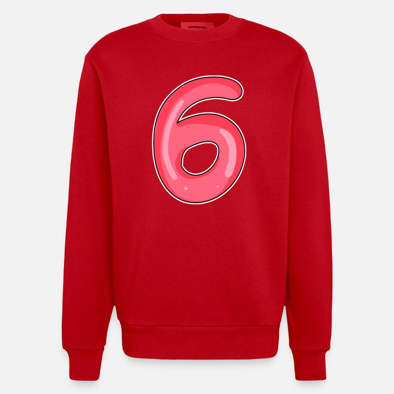 6 - Sweat bio épais oversize fabriqué en UE - rouge