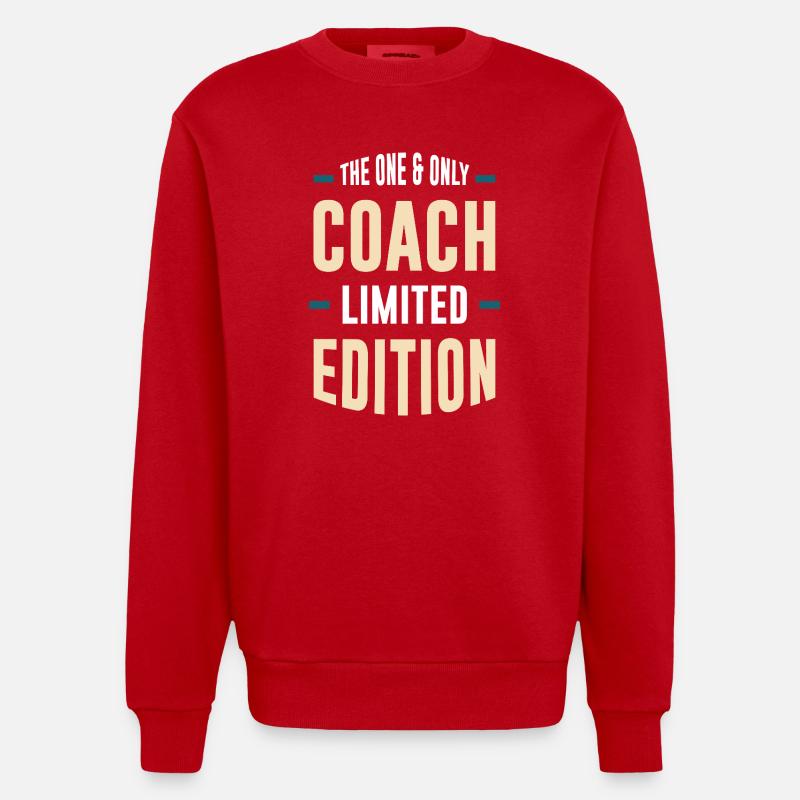 Édition limitée en autocar - Sweat bio épais oversize fabriqué en UE - rouge