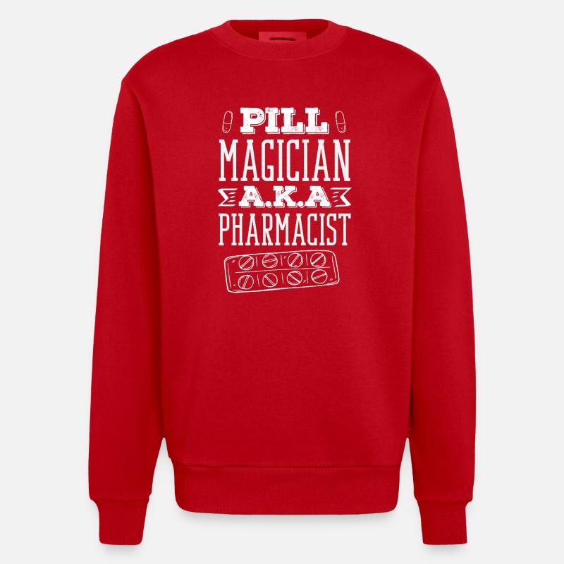 Apotheker Pharmazeutisch-technischer - Heavyweight Oversized Organic Crew Neck Made in EU - Rot