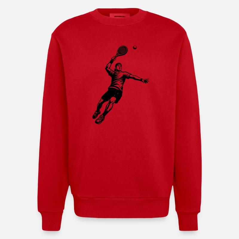 Déclaration directe de padel - Sweat bio épais oversize fabriqué en UE - rouge