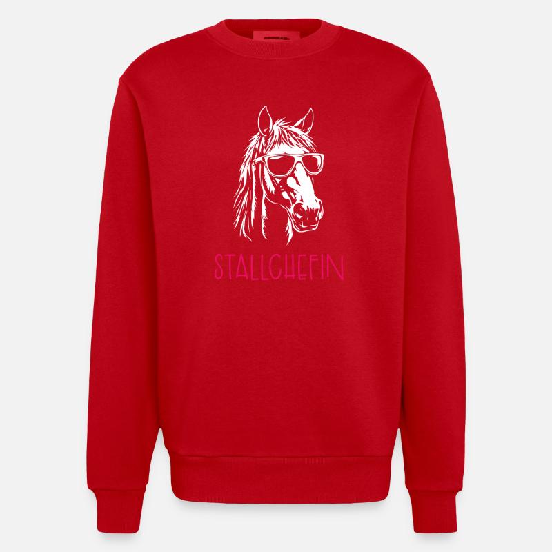Gérant d’écurie - Sweat bio épais oversize fabriqué en UE - rouge