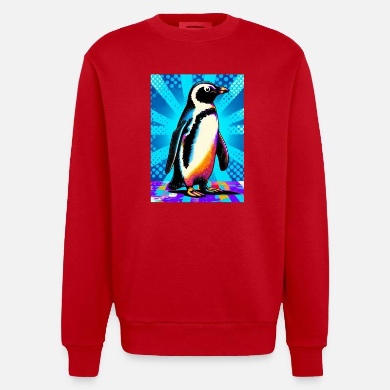 pingouin - Sweat bio épais oversize fabriqué en UE - rouge