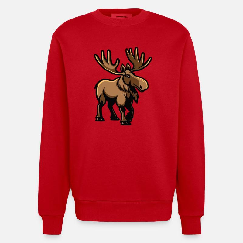 Bande dessinée Moose - Sweat bio épais oversize fabriqué en UE - rouge