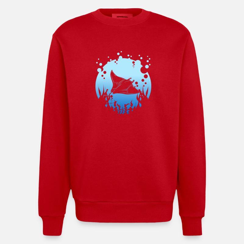 Manta Rochen - Sweat bio épais oversize fabriqué en UE - rouge