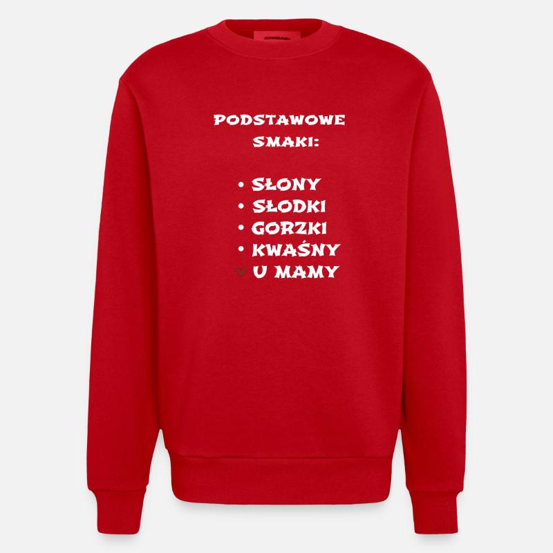 Geschmäcker bei Mama - Heavyweight Oversized Organic Crew Neck Made in EU - Rot
