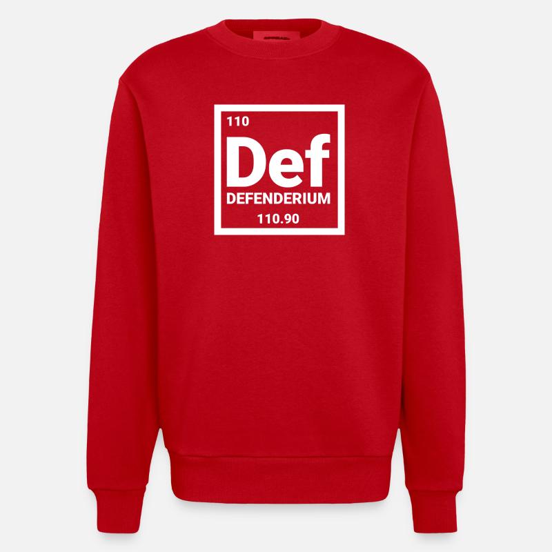 DEFENDERIUM - Heavyweight Oversized Organic Crew Neck Made in EU - Rot