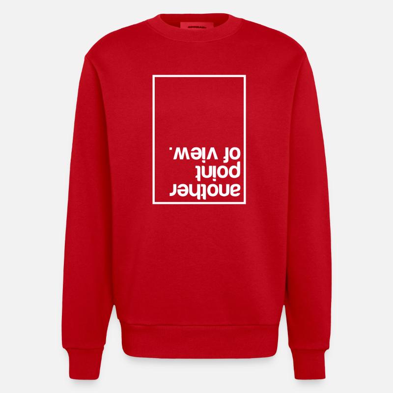 Another point of view (dark) - Sweat bio épais oversize fabriqué en UE - rouge