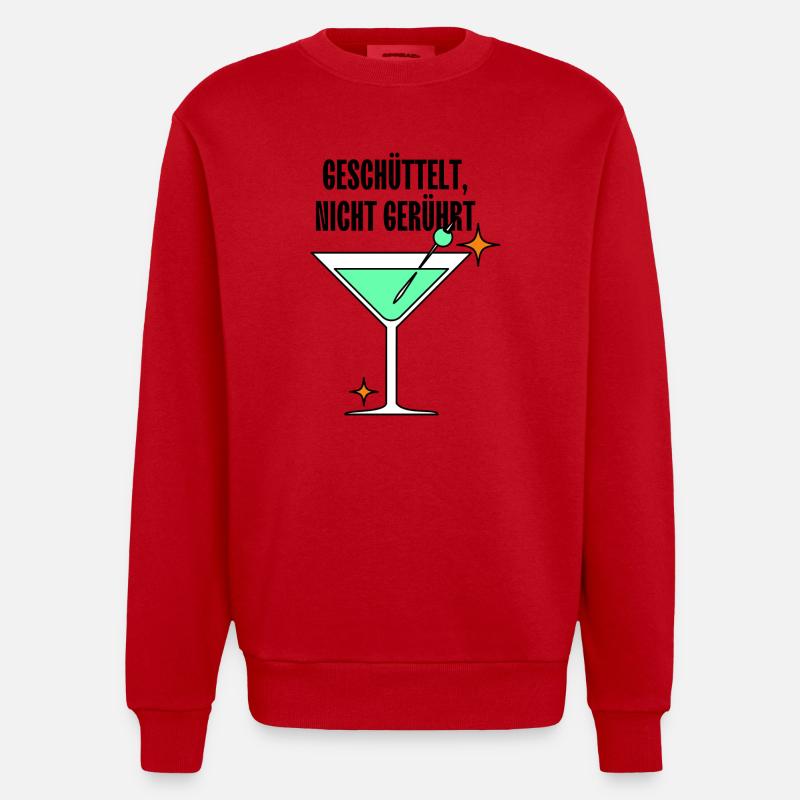 Mintmartini Neon Stil - Heavyweight Oversized Organic Crew Neck Made in EU - Rot