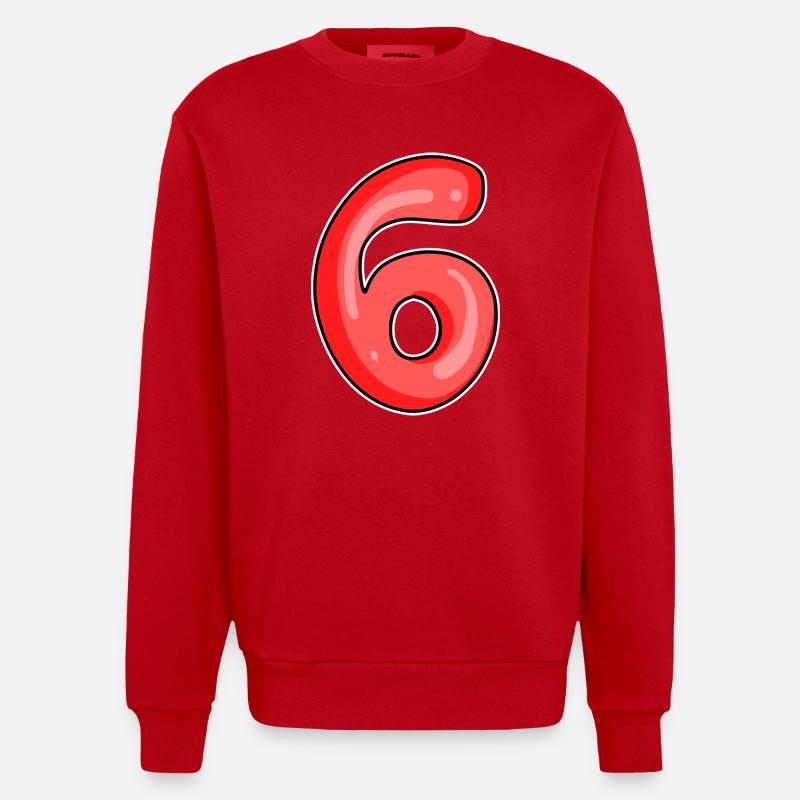 Numéro 6 Numéro - Sweat bio épais oversize fabriqué en UE - rouge