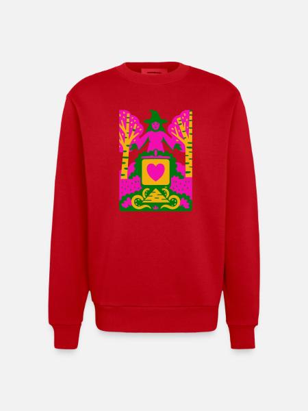 Wicca Cult - Heavyweight Oversized Organic Crew Neck Made in EU - Rot