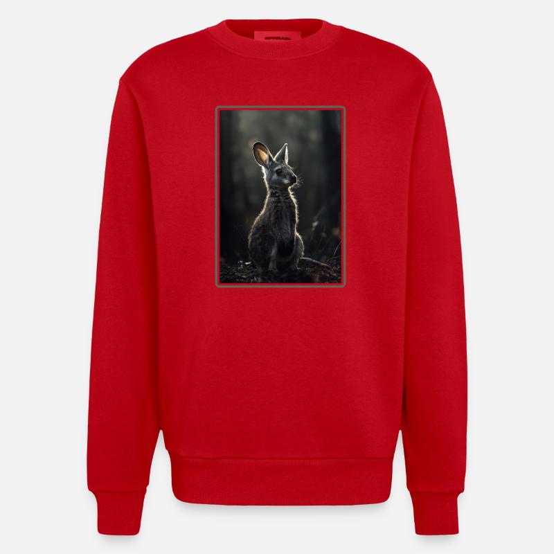 Wallabys Wallaby - Heavyweight Oversized Organic Crew Neck Made in EU - Rot