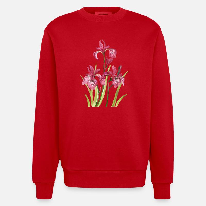 Fleur - Sweat bio épais oversize fabriqué en UE - rouge