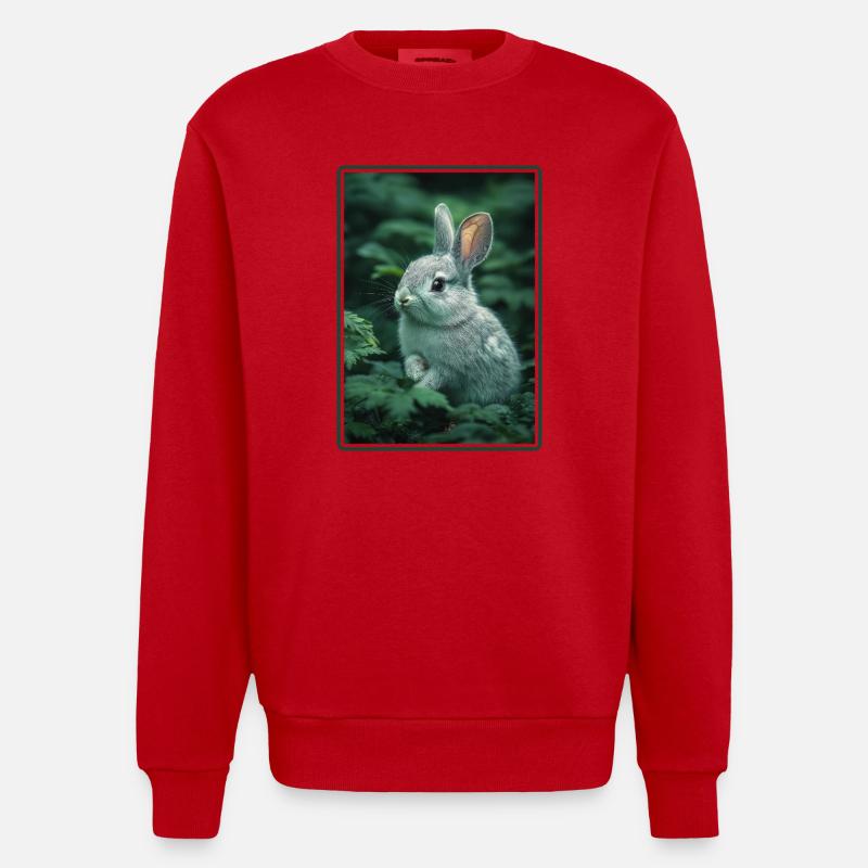 Lapin Lapin - Sweat bio épais oversize fabriqué en UE - rouge