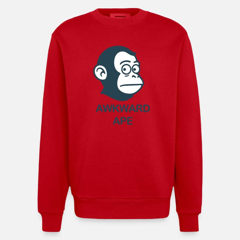 Awkward_Ape Chemise avec le logo - Sweat bio épais oversize fabriqué en UE - rouge