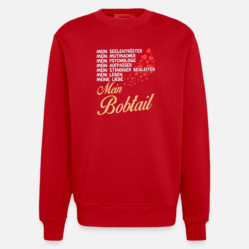 Bobtail - Mein - Heavyweight Oversized Organic Crew Neck Made in EU - Rot