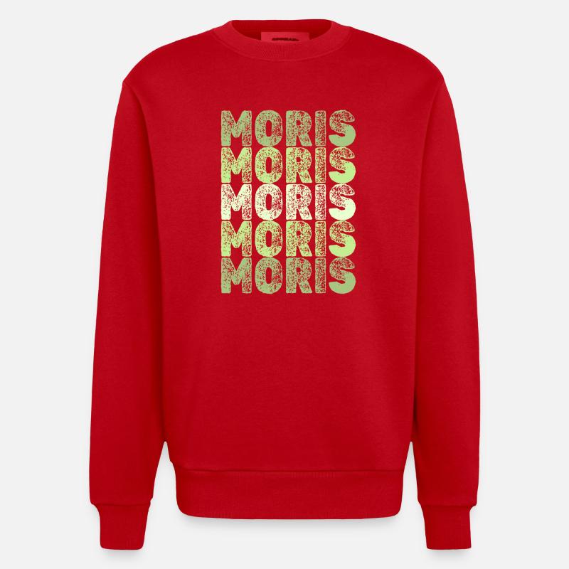 Moris als Moris - Heavyweight Oversized Organic Crew Neck Made in EU - Rot