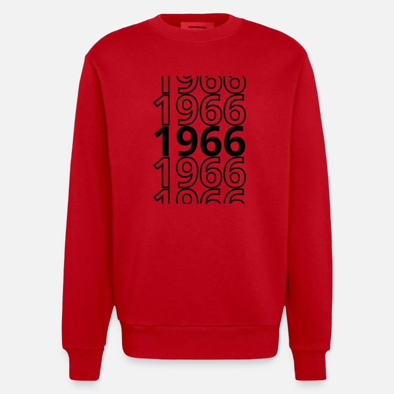 1966 1966 1966 - Sweat bio épais oversize fabriqué en UE - rouge