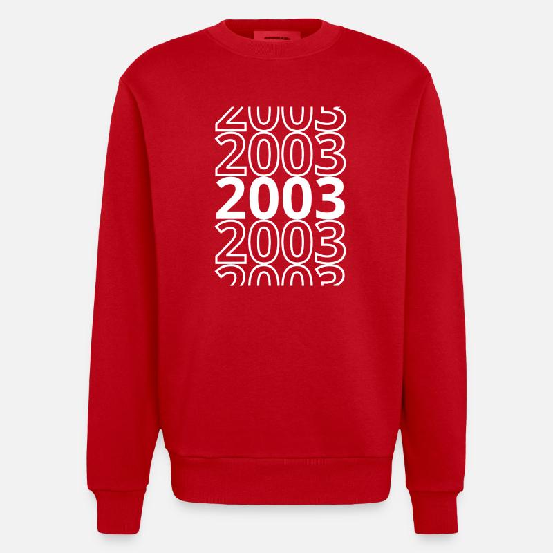 2003 2003 2003 - Sweat bio épais oversize fabriqué en UE - rouge