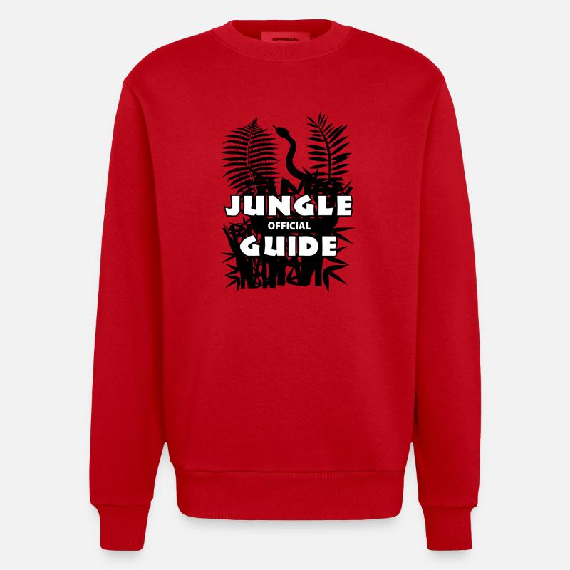 jungleguide blak - Sweat bio épais oversize fabriqué en UE - rouge