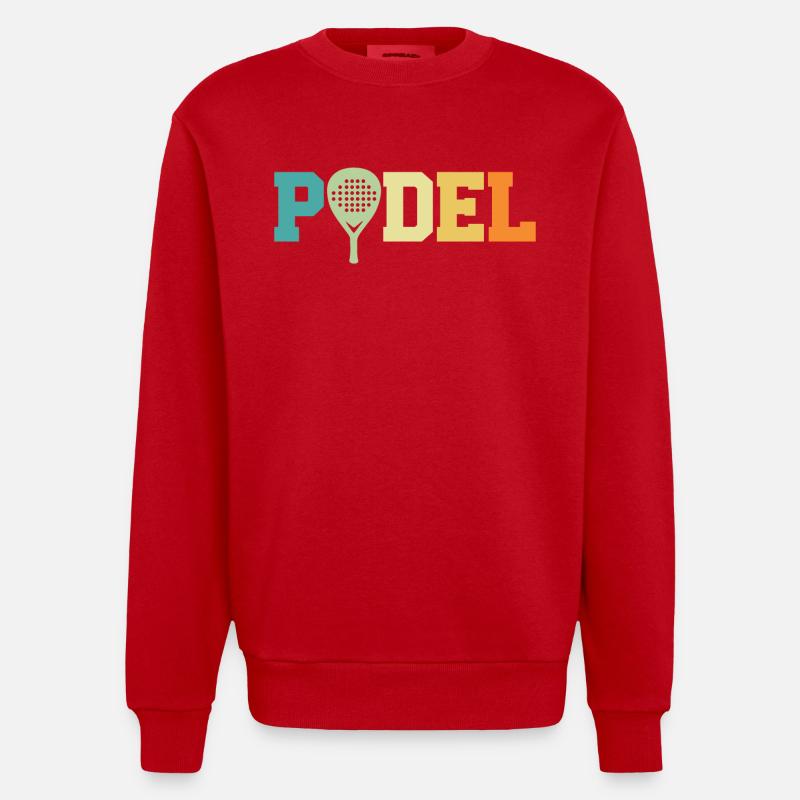 retro padel - Sweat bio épais oversize fabriqué en UE - rouge