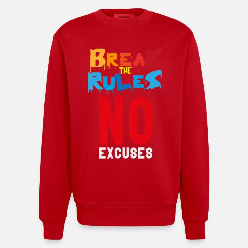 Brechen Sie die Regeln - Heavyweight Oversized Organic Crew Neck Made in EU - Rot