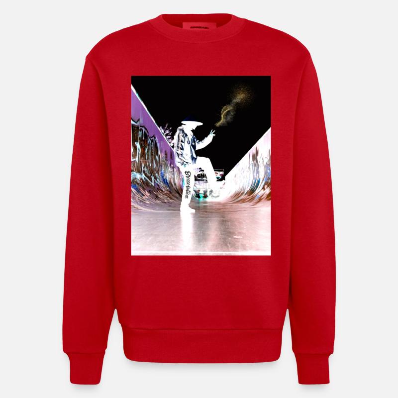 Blessolution « Équilibre » - Sweat bio épais oversize fabriqué en UE - rouge