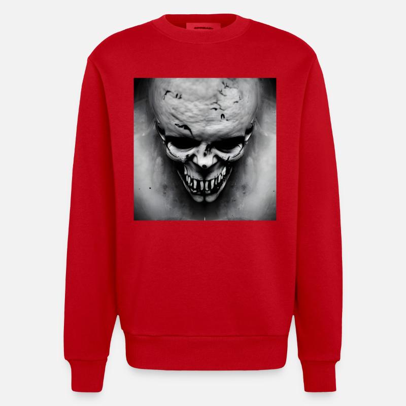 TORN SOUL - Heavyweight Oversized Organic Crew Neck Made in EU - Rot