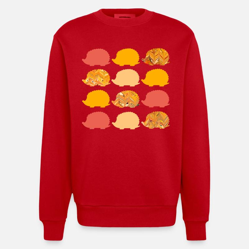 12 igel e 266 - Heavyweight Oversized Organic Crew Neck Made in EU - Rot
