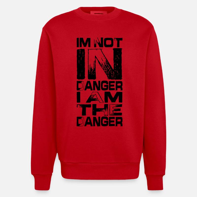 Minimalistischer Horizont - Heavyweight Oversized Organic Crew Neck Made in EU - Rot