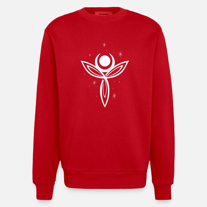 Déesse Lune Déesse Trinity Triquetra - Sweat bio épais oversize fabriqué en UE - rouge