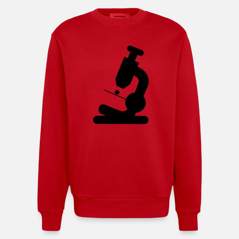 Microscope - Sweat bio épais oversize fabriqué en UE - rouge