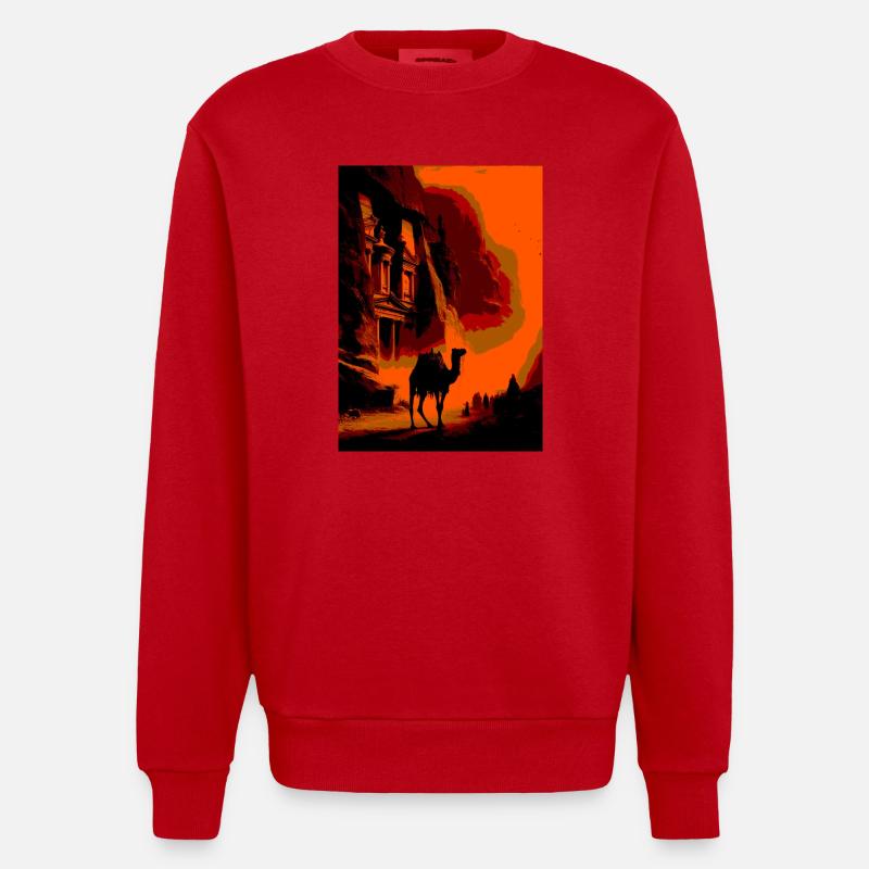 Petra Kamel - Heavyweight Oversized Organic Crew Neck Made in EU - Rot