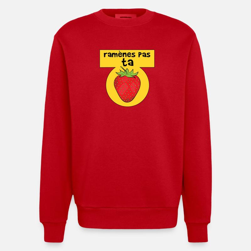 Bringen Sie Ihre Erdbeere nicht mit - Heavyweight Oversized Organic Crew Neck Made in EU - Rot