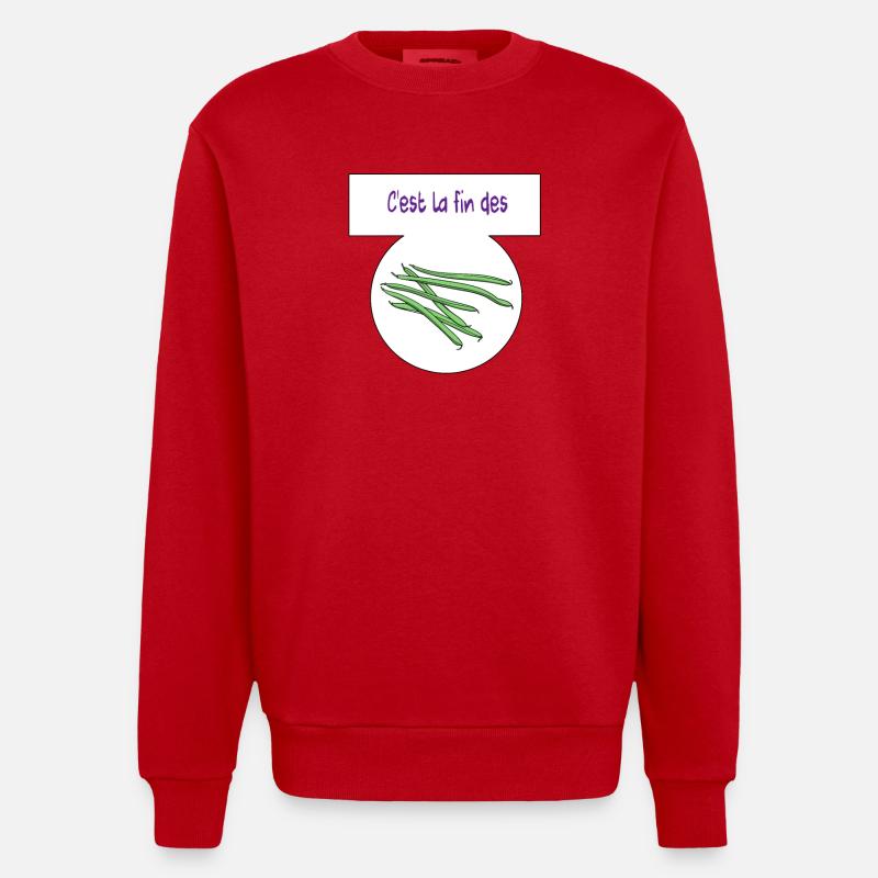 C'est la fin des haricots - Sweat bio épais oversize fabriqué en UE - rouge