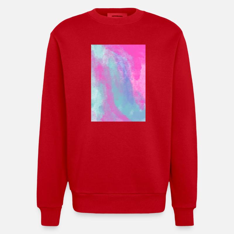 Gradient- Spring personalisierbar - Heavyweight Oversized Organic Crew Neck Made in EU - Rot