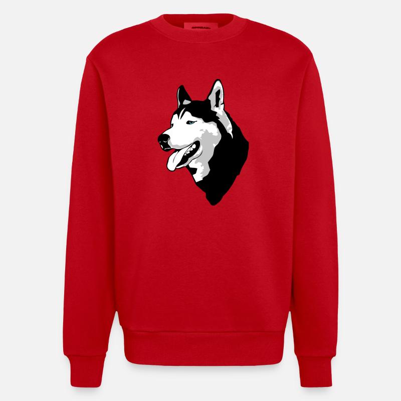 Husky - Heavyweight Oversized Organic Crew Neck Made in EU - Rot