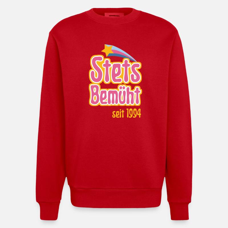 Stets Bemüht seit 1994 - Heavyweight Oversized Organic Crew Neck Made in EU - Rot