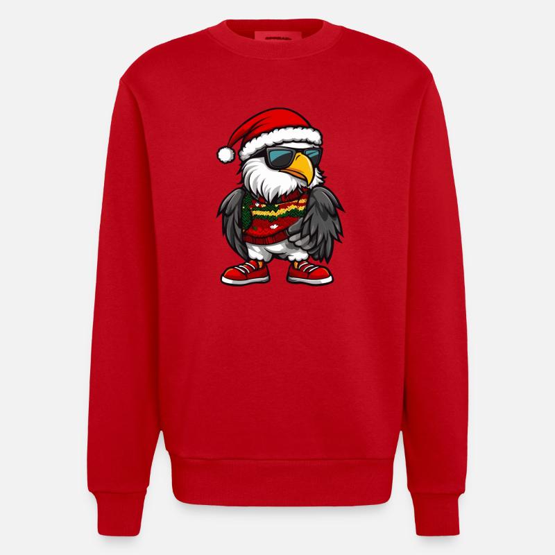 Aigle Noël Noël - Sweat bio épais oversize fabriqué en UE - rouge