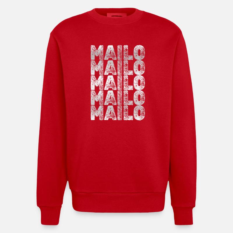 Bruder Mailo - Heavyweight Oversized Organic Crew Neck Made in EU - Rot