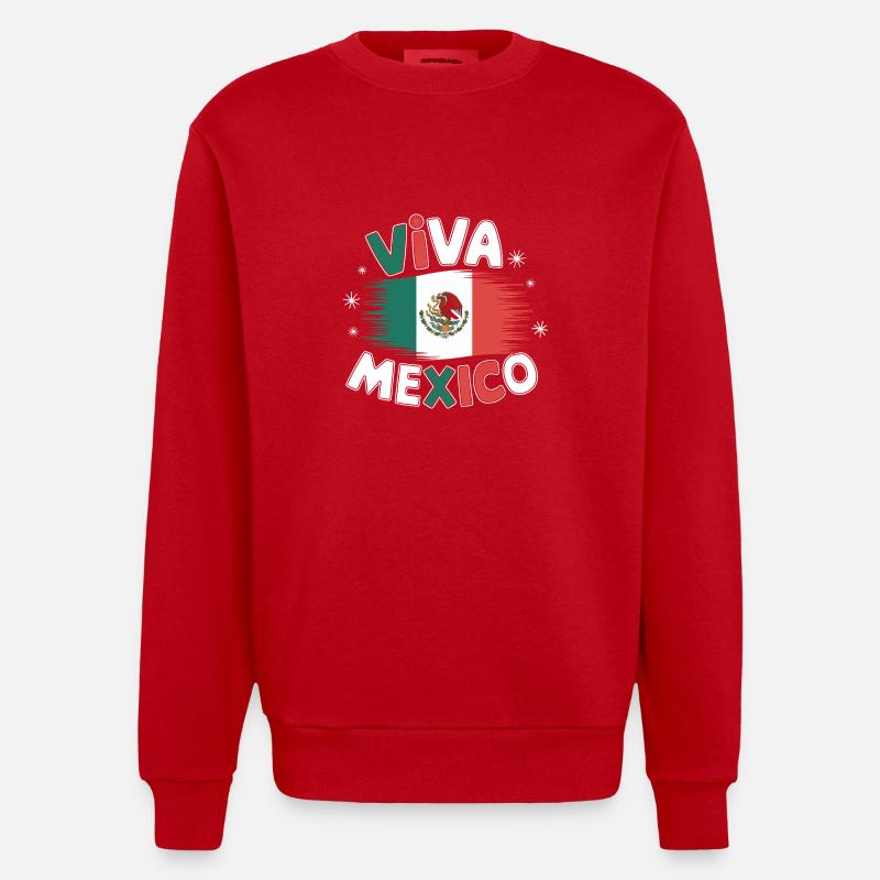 Mexique Mexique Mexicain Espagnol - Sweat bio épais oversize fabriqué en UE - rouge